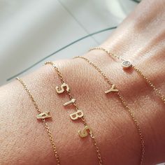 Layered initials bracalet with diamond. Luxury Bracelets With Initials For Anniversary, Gold Name Bracelet With Diamond Accents For Gift, Diamond Letter Bracelet, Valentine's Day Gold Diamond Bracelet, Initial Diamond Bracelet, Initial Bracelets, Trendy Items, Bracelet Diamond, Pompano Beach