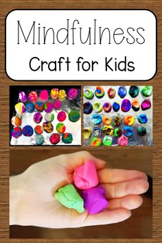 A child's hand with three balls of clay are shown as well as two trays with lots of colorful mindfulness stones. Mindfulness Box Ideas, Alma And The Worry Stone Activities, How To Make A Worry Stone, Worry Stones For Kids, How To Make Worry Stones, Mindfulness For Preschoolers, Mindfulness Preschool Activities, Calming Crafts For Kids, Sel Crafts For Elementary