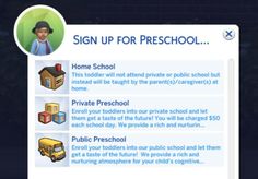 the sign up for preschool is displayed in front of a computer screen with an image of a school bus