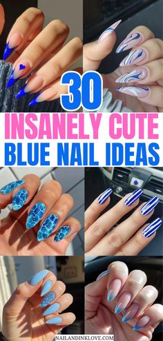 blue nail ideas, blue nails, blue nail designs, Korean blue nails, short blue nails, summer nails 2024, ocean nails, beachy nails, July 4th nails, 4th of July nails, July 4th nail ideas, 4th of July nail ideas, July 4th nail designs 2024 Neon Blue Nail Designs, Blue Fingernail Designs, Cute Unique Nail Ideas, Blue Nails Ideas Summer, Blue Acrylic Nails Ideas Summer, Summer Blue Nails Design, Blue Gel Nails Designs, Neon Blue Nails Design, Blue Nail Designs 2024