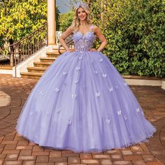 Dancing Queen 1879 Quinceanera Dress Available Colors: Lilac, Sage Available Sizes: Xs-3xl Brand New Style Never Used Gown With Corset, Tulle Ballgown, Embellished Fabric, Basque Waist, Corset Boning, Quince Dress, Formal Wear Dresses, Body Measurement, Quinceanera Dress