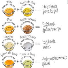 Os quería compartir esta sencilla imagen con estos económicos y efectivos trucos de #belleza. Todos tenemos estos ingredientes en casa, así que no hay excusa para no ponernos guap@s. Joululahjat Diy, Obličejové Masky, Honey Face Mask, Honey Face, Home Remedies For Acne, Acne Remedies, Homemade Face Masks, Homemade Face, Skin Care Recipes