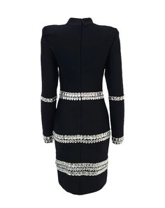 Women's Sexy Turtleneck Long Sleeve Diamond Embellished Tight Bandage Dress. Embellished Stretch Bodycon Dress For Date Night, Embellished Stretch Bodycon Dress, Fitted Embellished Club Dresses, Stretch Embellished Mini Length Bodycon Dress, Stretch Embellished Bodycon Dress, Fitted Mini Dress With Rhinestones For Evening, Stretch Embellished Mini Bodycon Dress, Chic Stretch Embellished Bodycon Dress, Fitted Embellished Dresses For Club