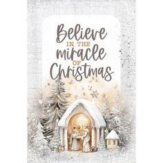 a christmas card with the words believe in the muggle of christmas