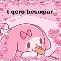 an image of a hello kitty eating food with the caption't gero besuquar