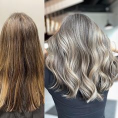 Transitioning to Gray Hair 101, NEW Ways to Go Gray in 2022 - Hadviser Blonde Hair With Grey Highlights, Hair Lowlights, Transitioning To Gray Hair, Natural White Hair, Grey Hair Care, Grey Hair Transformation, Grey Hair Dye, Hair 101, Ash Blonde Balayage