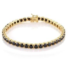 "14K Gold Black Onyx Tennis Bracelet for Women Black Diamond Bracelet Onyx Bracelet Mothers Day Gift, Gift for Her Gift for Mom, Onyx Jewelry Silver tennis bracelet Gold plated giving the bracelet a bright finish and tarnish resistant Using the best Black Onyx  *  Stone - Black Onyx * Type: Simulated Black Diamond * Shape: Round * Size: 4mm   *  plated:- Gold plated / Silver  * Metal: 925 Sterling Silver * Gemstone Name: Black Onyx SHIPPING DETAILS : ✦ Shipped via : USPS ✦ Production time : 10-12 days ✦ Delivery time : 7-8 days ✦ Expedited shipping : Available ✦ Expedited shipping service : UPS ✦ Expedited shipping time : 5 days ✦ Expedited shipping cost : 70$ we ship via DHL eCommerce it take 3 to 4 weeks if you need fast delivery please inform me\" Estimated Shipping Duration North Ameri Black Jubilee Tennis Bracelet For Gift, Black Jubilee Tennis Bracelet Gift, Black Round Bracelet For Formal Occasions, Adjustable Black Tennis Bracelet As Gift, Adjustable Black Tennis Bracelet For Gift, Adjustable Black Tennis Bracelet For Formal Occasions, Black Diamond Bracelet, Onyx Jewelry, Black Onyx Stone