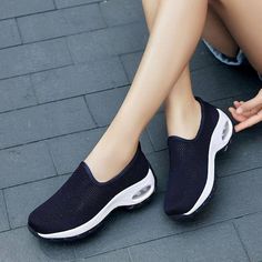 Summer New Casual Slip On Shoes for Women Fashion Woman Breathable Platform Womens Sneakers Flats Tenis Feminino Plataforma Comfortable Sneakers With Air Cushioning, Breathable Slip-on Sneakers With Flat Heel, Non-slip Sneakers For Walking, Slip On Shoes For Women, Road Cycling Shoes, Cycling Shoes Women, Casual Slip On Shoes, Comfort Shoes Women, Womens Summer Shoes