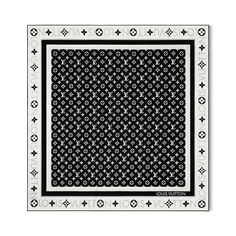 LOUIS VUITTON® - Monogram Infinity Square 90 - Black Luxury Silk Scarves, Designer Silk Scarves, Silver Jewelry Fashion, Buckle Shoes, Luxury Silk, Fashion Jewelry Earrings, Modern Earrings, Designer Style, Pendant Bracelet