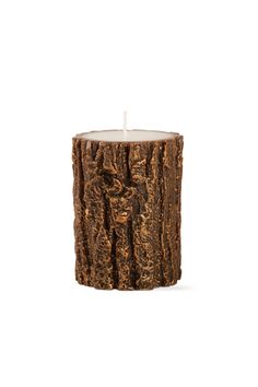 Tag Ltd Tree Bark Candle with Copper Accents Woodland Cabin Home Decor Log Design, Candle Tags, Paraffin Wax Candles, Tree Logs, Winter Holiday Decorations, Copper Highlights, Golden Copper, Metallic Copper, Christmas Store