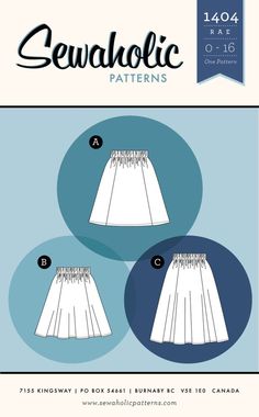 the sewing pattern for this skirt is easy to sew