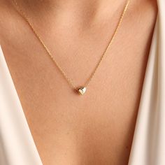 Tiny Heart Necklace, Dainty Heart Pendant, Minimalist Necklace, Gift Heart Necklace, Mother's Day Gift, Valentine's Day Gift, Gift For Her Small Pendant Necklace, Small Heart Necklace, Minimal Pendant, Tiny Heart Necklace, Gold Minimalist Jewelry, Neck Pieces Jewelry, Minimalist Necklace Gold, Pendant Minimalist, Pretty Jewelry Necklaces