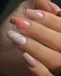 Beige Nails Design, Nail Design Glitter, Short Coffin Nails, Beige Nails, Acrylic Nails Coffin Short, Uñas Acrilicas, Short Acrylic Nails Designs, Short Acrylic Nails, Best Acrylic Nails