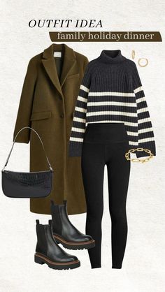 Mode Inspo, Fashion Mode, Outfit Casual, Striped Sweater, Winter Fashion Outfits