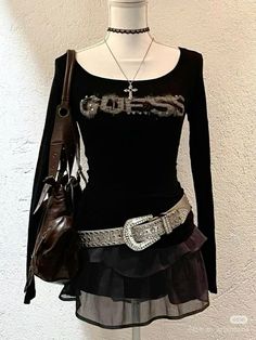 2000s Outfits, Fashion Top Outfits, Grunge Goth, Back To School Outfits, Visual Kei