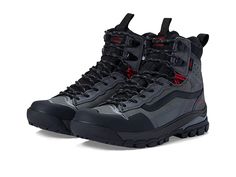 Vans Ultrarange Exo Hi GORE-TEX(r) MTE-3 - Shoes : Pewter/Black : The Vans Ultrarange Exo Hi GORE-TEX MTE-3 is loaded with tech and features to keep you protected from the elements while retaining the classic street style you love. High-top snow boot with full-lace closure and molded heel/toe protection. Front and rear pull-tabs for easy on and off with top speed hooks for a secure fit. Leather and textile upper with MTE-3 GORE-TEX WATERPROOF PACKAGE. Textile lining features Thinsulate cold weat Classic Street Style, Vans Ultrarange, Snow Boot, Shoes Socks, Gore Tex, Sock Shoes, Oakley Sunglasses, Snow Boots, High Tops