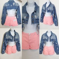 New With Tag Distress Crop Denim Jacket Crop Denim Style Long Sleeves Distress All Over Frey Hem Front Button Closure Runs Small 1x Front Pit To Pit 17 1/2" Back Pit To Pit 17 1/2" Length 10" Top To Bottom 2x Front Pit To Pit 18 1/2" Back Pit To Pit 18 1/2" Length 10 1/2" Top To Bottom 3x Front Pit To Pit 19 1/2" Back Pit To Pit 19 1/2" Length 11" Top To Bottom 54%Cotton 28%Polyester 18%Rayon Ripped Denim Top For Spring, Spring Ripped Denim Top, Pink Denim Jacket With Pockets, Spring Ripped Button-up Denim Jacket, Trendy Ripped Denim Vest For Spring, Trendy Ripped Denim Top For Spring, Cropped Denim Jacket For Day Out, Summer Pink Denim Jacket With Pockets, Pink Summer Denim Jacket With Pockets