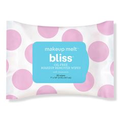 Makeup Melt Oil-Free Makeup Remover Wipes - Bliss | Ulta Beauty Melted Makeup, Loreal Paris Makeup, Facial Cleansing Wipes, Best Makeup Remover, Oil Free Makeup, Marshmallow Root, Facial Wipes, Makeup Remover Wipes, Makeup Wipes