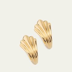 Lizzie Mandler Fine Jewelry huggie earrings Approx. 0.50"L 18-karat solid yellow gold  For pierced ears Made in USA Huggie Earrings Gold, Yellow Gold Jewelry, Oval Earring, Gold Snake, Emerald Earrings, Huggie Earrings, Diamond Hoop Earrings, Diamond Drops, Yellow Gold Earring