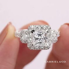 Wedding Jewelery, Princess Cut Diamond Engagement Ring, Dream Rings, Diamond Band Engagement Ring, Princess Cut Engagement, Gold Diamond Engagement Rings, Gold Luxury, Princess Cut Engagement Rings, Luxury Jewellery