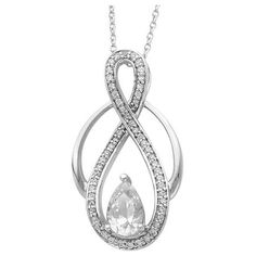 This beautiful "Tears of Strength" pendant features the look of sterling silver delicately set with sparkling cubic zirconia. Each pendant includes special packaging and a unique and meaningful poem. Part of the Sentimental Expressions collection, jewelry with a message. Tears of Strength Pendant Necklace in Sterling Silver with Chain Size: one size.  Color: White.  Gender: female.  Age Group: adult. White Teardrop Cubic Zirconia Diamond Necklace, Gift Drop Necklace With Sparkling Cubic Zirconia, Drop Necklace With Diamond Accents As Gift, Cubic Zirconia Drop Necklace With Diamond Accents For Gift, Silver Teardrop Diamond Necklace For Anniversary, Teardrop Cubic Zirconia Necklace For Anniversary, Silver Teardrop Diamond Necklace In Sterling Silver, Diamond Teardrop Pendant Necklace As Gift, Silver Teardrop Pendant Diamond Necklace