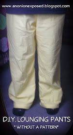 the legs and ankles of a person wearing white pants