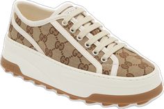 Luxury Low-top Platform Sneakers With Logo, Gucci High-top Sneakers With Logo, Gucci High-top Logo Sneakers, Sporty Lace-up Platform Sneakers With Embroidered Logo, Gucci Designer Platform Sneakers With Round Toe, Designer Gucci Platform Sneakers With Round Toe, Gucci Low-top Platform Sneakers With Branded Insole, Gucci Leather Low-top Platform Sneakers, Casual Gucci Platform Sneakers With Round Toe