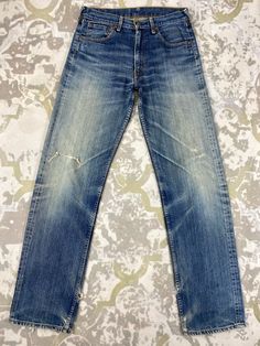 30x35 Distressed Blue Vintage Levi's 503 Jeans SJ112 Size: 30 Item Description tag : Levi's Actual measurement (inches): Waist - 30 Front Rise - 11 Hips - 45 Thigh - 12.5 Knee - 9.5 Leg Opening - 17 Inseam - 35 Outseam - 45.5 Material : Cotton  *Disclaimer: Product color may slightly vary due to photographic lighting sources or your monitor settings.    #SJ112 Faded Denim, Grunge Style, Blue Vintage, Grunge Fashion, Vintage Levis, Denim Blue, Levis Jeans, Vintage Denim, Distressed Denim