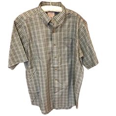 L L Bean Mens Size Xl Button Short Sleeve Plaid Pocket Shirt Green. Never Worn. Casual Men’s Shirt, Classic Styling With A Button Down Collar. Shirt Is A Gentle Plaid: Green With White And Navy Lines Crossing Through It. Shirt Dimensions: Armpit To Armpit-24”. Length-33” 90s Men, Pinterest Closet, Pocket Shirt, Vintage Button, Collar Shirt, Button Down Collar, Polo Shirts, L L Bean, Casual Shirts For Men