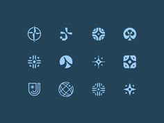 the different types of symbols that can be used in logos and web pages, such as icons