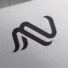 the letter s is made up of black and white lines, which are intertwined to each other