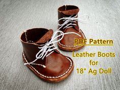 ( THIS IS NOT A FINISHED ITEM )  The pattern is designed to fit 18" AG  ** Boots measurement** Ag doll boots: (Inner:7.5cm x 4cm)(outer: 8.5 x 5cm) This is an instant download pattern so you can get the pattern and get started immediately.  **You may make and sell finished product using these patterns, but you cannot distribute and sell the pattern itself.** This download does not include written instruction, Please watch the video. - Tutorial video links https://youtu.be/dvhIWF8Vd7I How to print a pattern:    Using Adobe's PDF Reader, the size of the paper is A4 . Print at 100% Actual size. Shoe Patterns, Doll Shoe Patterns, Sewing Doll Clothes, Boots Patterns, Baby Doll Clothes, Shoe Pattern, Sewing Dolls, Ag Dolls, Doll Shoes