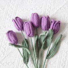 aesthetic decor crochet tulip flowers artificial bouquet roomtery Crochet Tulip, Purple One Piece, Crochet With Cotton Yarn, Pastel Kawaii, Danish Pastel, Beginner Crochet Projects, Knitted Flowers, Flower Names, Aesthetic Rooms