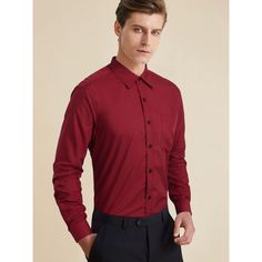 Men's Shirt with Tie Handkerchief Set - 06-DARK RED/NAVY Long Sleeve Single Breasted Solid Color Shirt, Solid Single Breasted Long Sleeve Shirt, Red Collared Dress Shirt With Button Closure, Red Slim Fit Shirt With Button Closure, Semi-formal Red Shirt With Spread Collar, Red Spread Collar Shirt For Semi-formal Occasions, Red Semi-formal Shirt With Spread Collar, Red Semi-formal Button-up Shirt, Red Business Shirt With Buttons