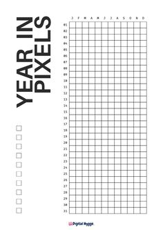 the printable year in pixels worksheet for students to practice their math skills