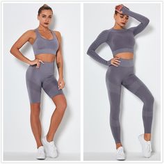 Brand Name:HipstermeOrigin:CN(Origin)Material:NylonGender:WOMENSleeve Length(cm):SleevelessFit:Fits true to size, take your normal sizePattern Type:SolidFeature:Anti-PillingFeature:Anti-ShrinkFeature:Anti-WrinkleFeature:BreathableFeature:CompressedModel Number:2004Style 1:Ropa deportiva mujerStyle 2:Conjunto deportivo mujerStyle 3:Workout clothes for womenCompound mode:Bras+Shorts/T-Shirts+Leggings Fitted Gray Activewear For Light Sports, Gray Fitted Racerback Activewear, Fitted Gray Racerback Activewear, Gray Sleeveless Compression Activewear, Fitted Gray Sports Sets, Gray Fitted Sports Sets, Stretch Sleeveless Gym Sets, Gray Fitted Sportswear Sets, Gray Fitted Sports Set