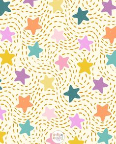 colorful stars on a white background