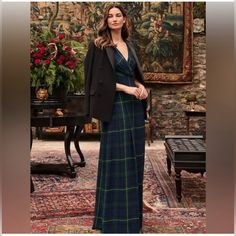 Stunning Dress. Brand New With Tickets. Ralph Lauren Holiday Outfit, Ralph Lauren Style Women, Ralph Lauren Ads, Ralph Lauren Christmas, Preppy Holiday, Tartan Wedding, Red Checked Shirt, Scottish Dress, Aw 23