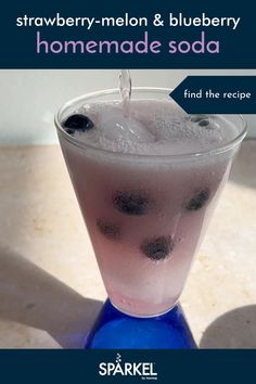 a blueberry lemon and blueberry homemade soda recipe