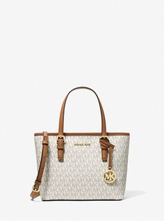 Jet Set Travel Extra-small Logo Top-zip Tote Bag | Michael Kors Affliction Clothing, Michael Kors Purse, Small Tote Bag, Zip Tote, Small Tote, Purses Michael Kors, Crossbody Purse, Jet Set, Michael Kors Bag