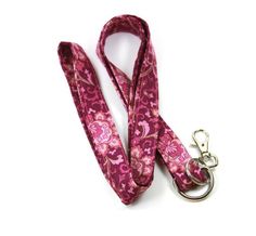 FUCHSIA Fabric Lanyard, Fabric Badge Holder, Purple Pink lanyard Pink Lanyard With Key Leash For Gift, Pink Lanyard, Cute Lanyard, Golden Sparkle, Cute Lanyards, Fabric Lanyard, Have Metal, Fuchsia Pink, Badge Holder