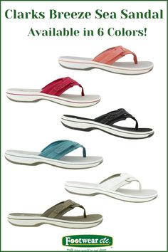 Meet the Clarks Breeze Sea Sandal! Only $49.95 🌊-These casual flip-flops offer an adjustable strap for a secure fit and they’re available in 6 summer-friendly shades! Spring Styles, Sea Coral, Summer Styles, Womens Clarks, Latest Shoes, Everyday Style, Flat Shoes, Women's Sandals, Flip Flop