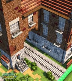 Minecraft 1800s City, Minecraft Support Beams, Create Mod Train, Minecraft Forklift, Minecraft Car Dealership, Minecraft Parking Garage, Minecraft Vault Door, Minecraft Boarding School, City Layout Minecraft