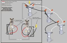 three way switch wiring with two lights and one light on the other side, in an electrical