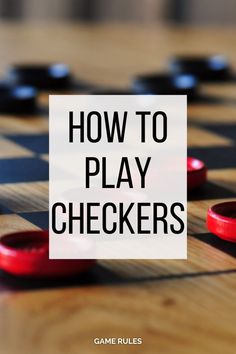 how to play checkers