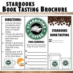 starbucks book tasting brochure with instructions