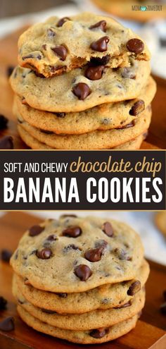 soft and chewy chocolate chip banana cookies are the perfect treat for those special occasion