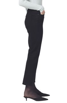 A high waist balances the slightly flared cut of these cropped jeans in versatile black stretch denim. 26 1/2" inseam; 16 1/2" leg opening; 11 1/4" front rise 88% cotton, 10% polyester, 2% spandex Machine wash, tumble dry Made in Turkey Citizens Of Humanity, Black Stretch, Cropped Jeans, Bootcut Jeans, Stretch Denim, High Waist, Nordstrom, High Waisted, Spandex