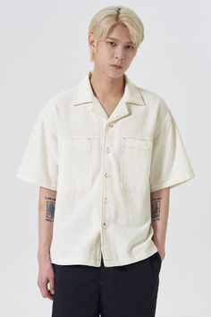 KOODING carries the latest 8seconds casual shirts. KOODING is the global leading shopping website in providing authentic Korean fashion, beauty and lifestyle items, including clothing, cosmetics, shoes, accessories, and bags in affordable, fast, easy, and safe way. Classic Cream Shirt With Pockets, Beige Cotton Shirt For Streetwear, Cream Button-up Shirt With Pockets, Casual Cream Button-up Shirt, Casual Cream Shirt With Pockets, Casual Beige Shirt For Streetwear, Casual Beige Shirt For Everyday, Casual Beige Shirt, Beige Relaxed Fit Shirt For Streetwear