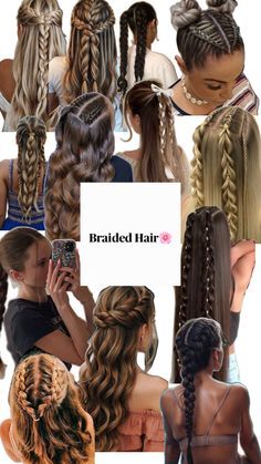 Half Head Braids, Pool Day Hair, Hairstyle Examples, Easy Hairstyles For Thick Hair, Hair Inspiration Long, Cute Simple Hairstyles, School Hair, Hairdos For Curly Hair